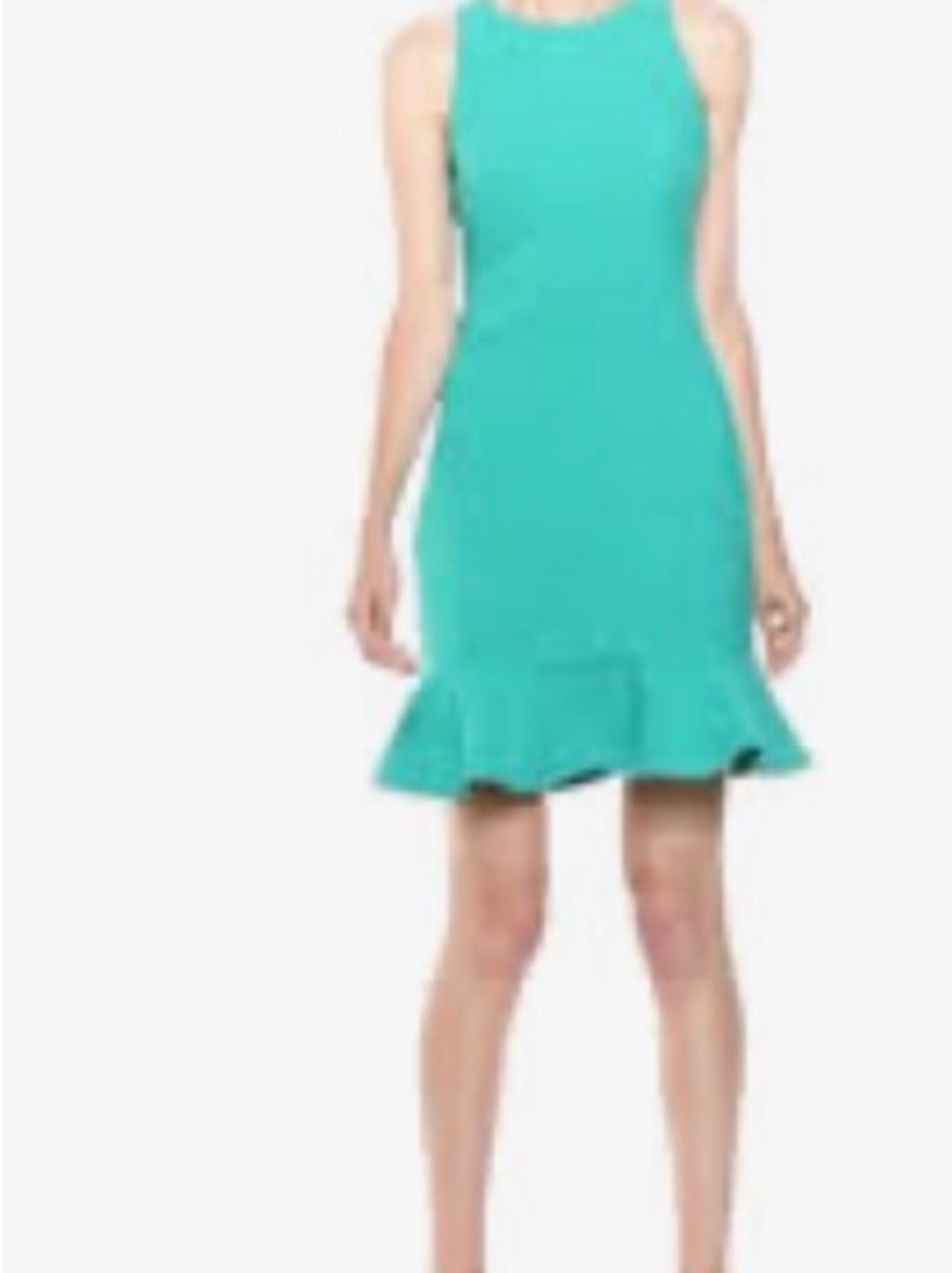 Likely Teal Beckett Sleeveless Ruffle-Hem Dress size 4
